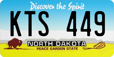 ND license plate KTS449