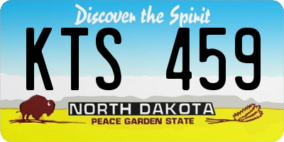 ND license plate KTS459