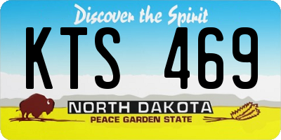 ND license plate KTS469