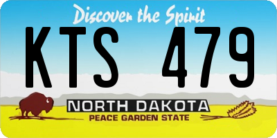 ND license plate KTS479