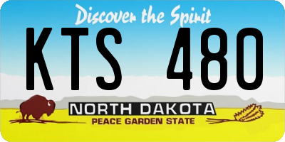 ND license plate KTS480