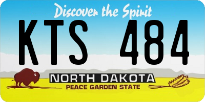 ND license plate KTS484