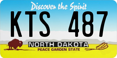 ND license plate KTS487