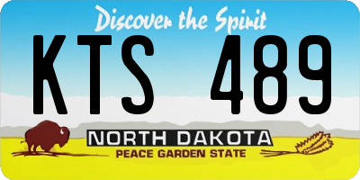 ND license plate KTS489