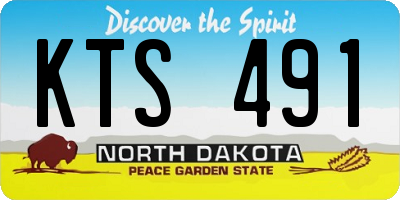 ND license plate KTS491
