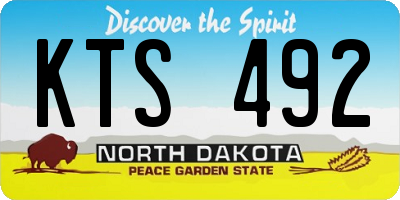 ND license plate KTS492