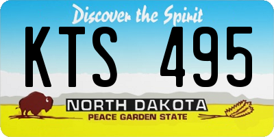 ND license plate KTS495