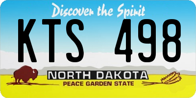 ND license plate KTS498