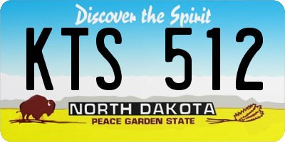 ND license plate KTS512