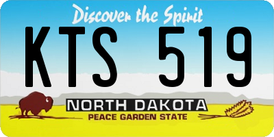 ND license plate KTS519