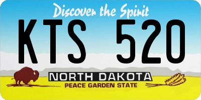 ND license plate KTS520