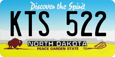 ND license plate KTS522