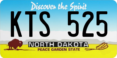 ND license plate KTS525