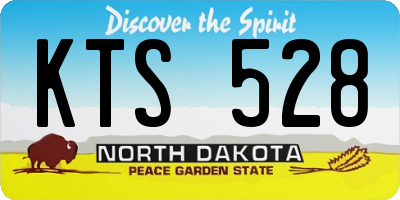 ND license plate KTS528