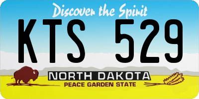 ND license plate KTS529