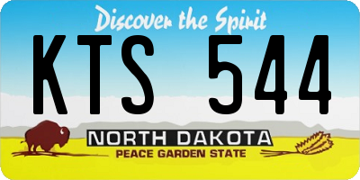 ND license plate KTS544