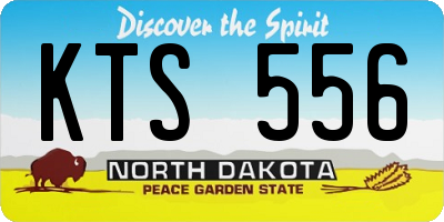 ND license plate KTS556