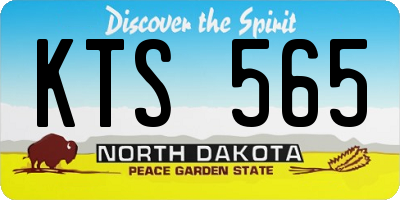 ND license plate KTS565