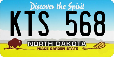 ND license plate KTS568