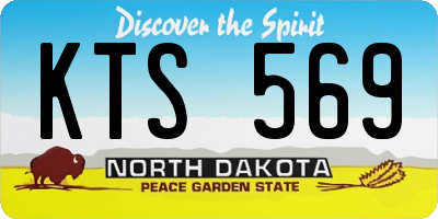 ND license plate KTS569