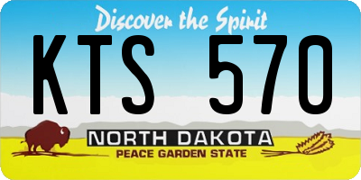 ND license plate KTS570