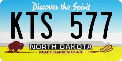 ND license plate KTS577