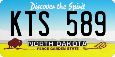 ND license plate KTS589
