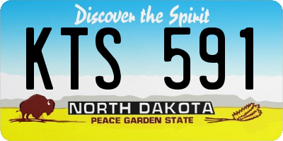 ND license plate KTS591