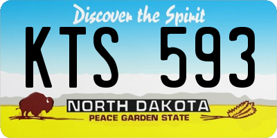 ND license plate KTS593