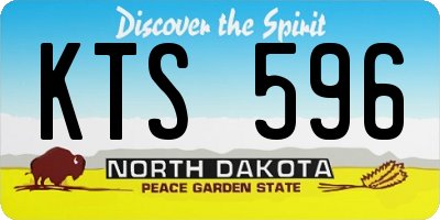 ND license plate KTS596