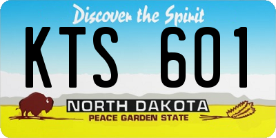 ND license plate KTS601