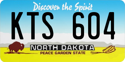 ND license plate KTS604