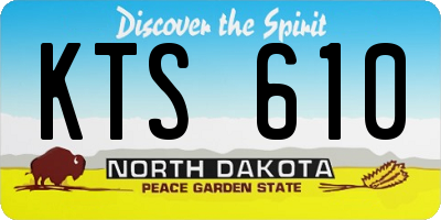 ND license plate KTS610