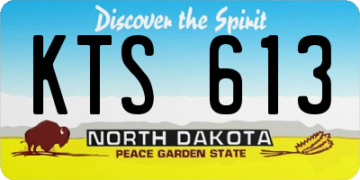 ND license plate KTS613
