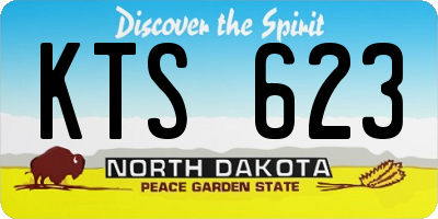 ND license plate KTS623