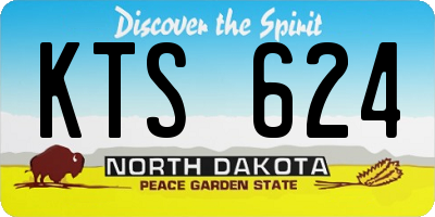 ND license plate KTS624