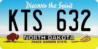 ND license plate KTS632