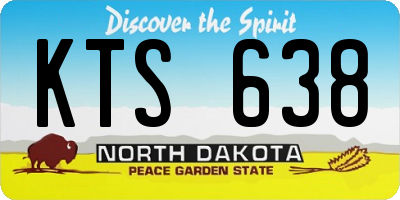 ND license plate KTS638