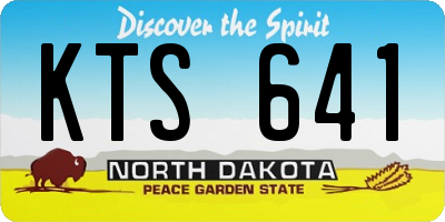 ND license plate KTS641