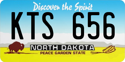 ND license plate KTS656