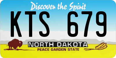 ND license plate KTS679
