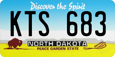 ND license plate KTS683