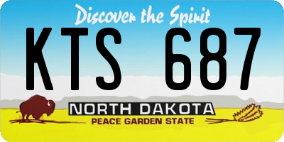 ND license plate KTS687
