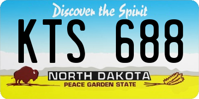 ND license plate KTS688