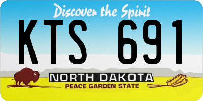 ND license plate KTS691