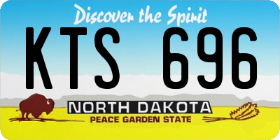 ND license plate KTS696