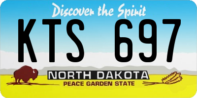 ND license plate KTS697
