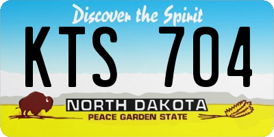 ND license plate KTS704