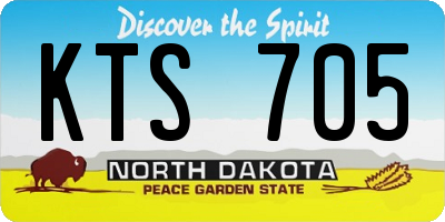 ND license plate KTS705