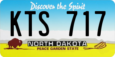 ND license plate KTS717